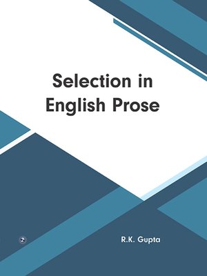 cover image of Selection in English Prose